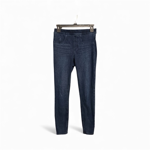 SPANX Denim - SPANX Pull-up Dark Blue Women's Jeggings shaping Distressed Hem XS/TP